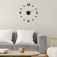 Часы настенные интерьерные, 3d, бесшумные, наклейка, большие, d-40 см