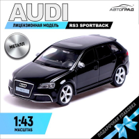 Машина металлическая AUDI RS3 SPORTBACK, 1:43, цвет чёрный Машина металлическая AUDI RS3 SPORTBACK, 1:43, цвет чёрный