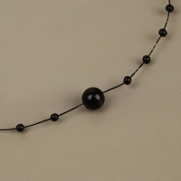 Жемчуг на леске, 3/8 мм, 9 &plusmn; 0,5 м, цвет чёрный