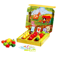 Обучающий набор &laquo;Мой весёлый огород&raquo;, 40 фигурок, карточки, объёмное поле, по методике Монтессори