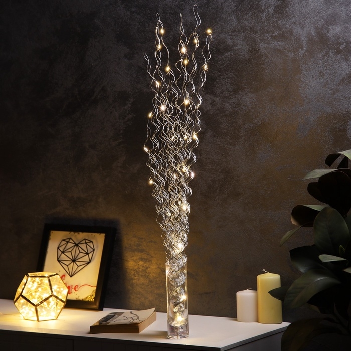 Светодиодная фигура «Ветвь» 80х20х3 см, 30 LED, батарейки АAх3 (не в комплекте), свечение теплое белое Светодиодная фигура «Ветвь» 80х20х3 см, 30 LED, батарейки АAх3 (не в комплекте), свечение теплое белое