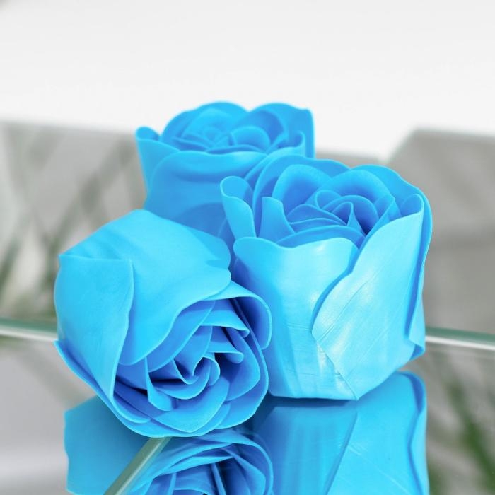 Мыльные розочки, синие, набор 6 шт. Мыльные розочки, синие, набор 6 шт.