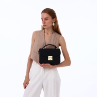 Сумка женская на клапане, TEXTURA, маленький размер, цвет чёрный Сумка женская на клапане, TEXTURA, маленький размер, цвет чёрный