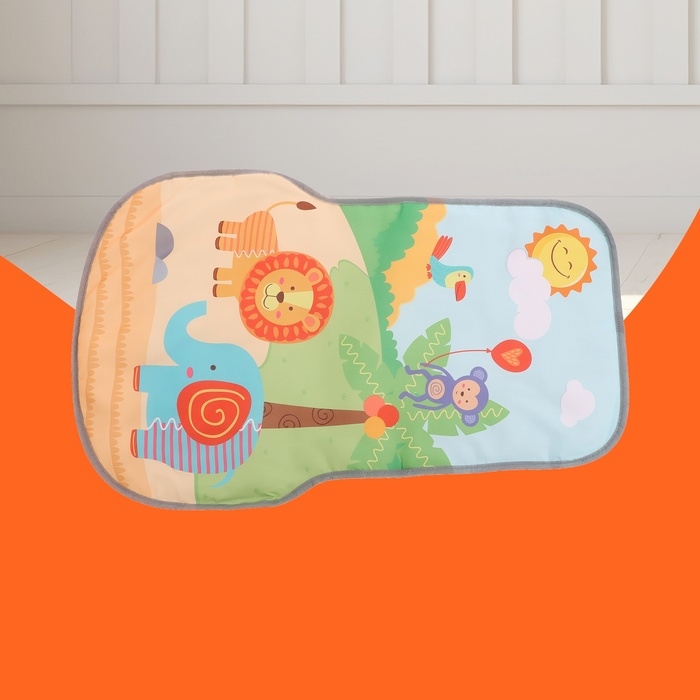 Развивающий коврик-каталка &laquo;Сафари&raquo;, 2 в 1, звуковые эффекты, цвет синий