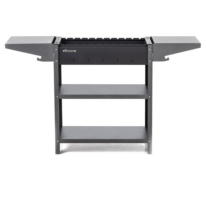 Мангал "Family Standart FS2000" 133,2 х 39,4 х 77,4 см, 2 мм, боковые столики, полка