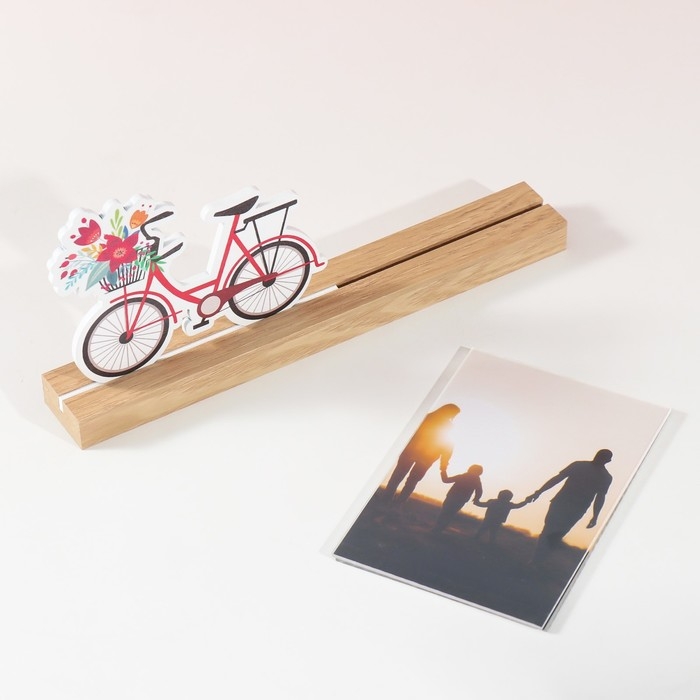 Фоторамка дерево, акрил 10х15 см Фоторамка дерево, акрил 10х15 см "Весенний велосипед" 4х27,3х14 см