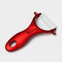 Набор кухонный на подставке «Изгиб», 5 предметов: 4 ножа, лезвие 7,5 см, 10 см, 13 см, 15 см, овощечистка, цвет красный Набор кухонный на подставке «Изгиб», 5 предметов: 4 ножа, лезвие 7,5 см, 10 см, 13 см, 15 см, овощечистка, цвет красный