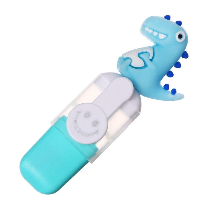 Набор маркеров текстовыделителей 6 штук 6 цветов, в пенале на молнии Дино Набор маркеров текстовыделителей 6 штук 6 цветов, в пенале на молнии Дино