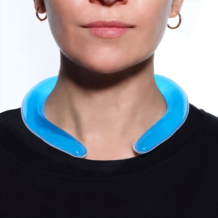 Охлаждающий воротник (гель, ПВХ) 17*16*2см синий накл ОТ Охлаждающий воротник (гель, ПВХ) 17*16*2см синий накл ОТ