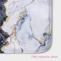 Коврики для ванной и туалета Доляна «Мрамор», 2 шт: 79×50 см, 50×39 см, цвет МИКС Коврики для ванной и туалета Доляна «Мрамор», 2 шт: 79×50 см, 50×39 см, цвет МИКС