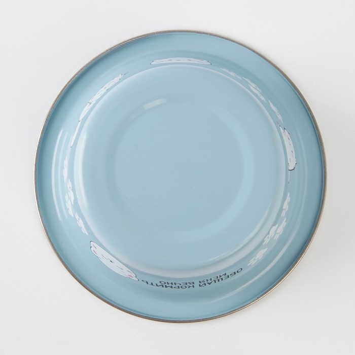 Миска для кошек и собак из нержавеющей стали &laquo;Обещай кормить меня вечно&raquo;, 240 мл, 11 х 4 см