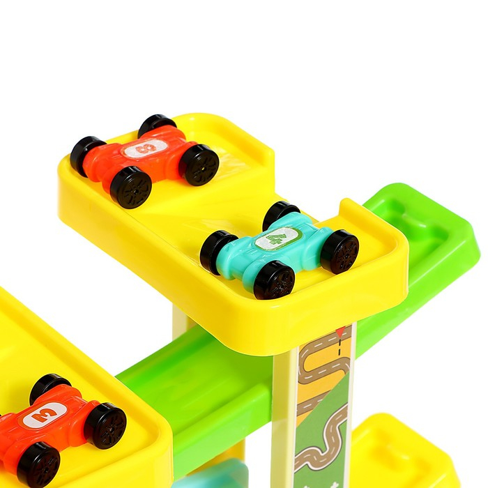 Автотрек развивающий &laquo;Гонки по склону&raquo;, в комплекте 8 машинок