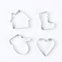 Новый год. Набор форм для печенья &laquo;Праздничные лакомства&raquo;, 4 шт