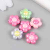 Бусина для творчества пластик "Цветочек" цветная с перламутром МИКС 1х1,6х1,6 см набор 6 шт. Бусина для творчества пластик "Цветочек" цветная с перламутром МИКС 1х1,6х1,6 см набор 6 шт.
