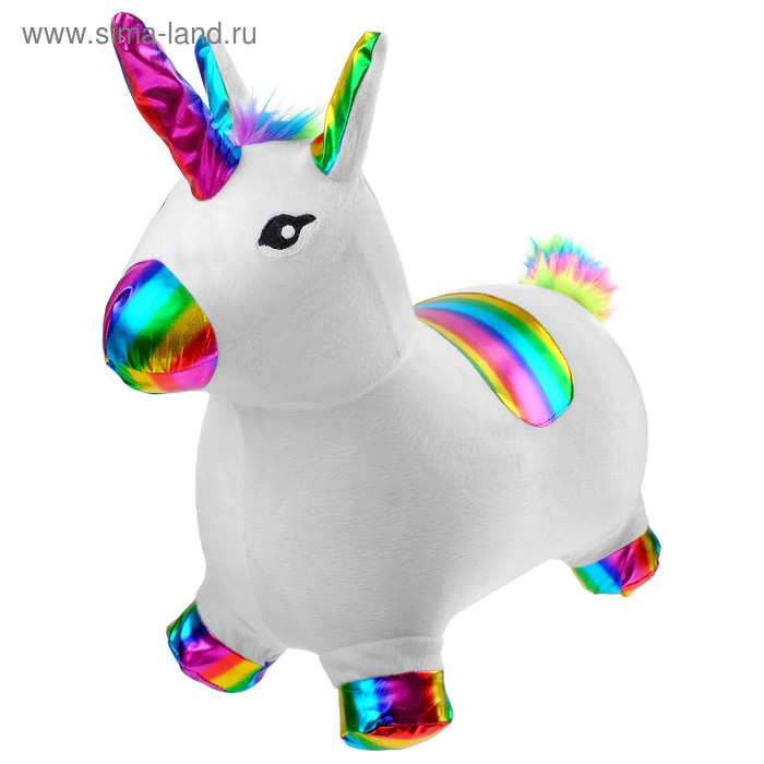 Попрыгун ZABIAKA &laquo;Единорог&raquo;, текстильная отделка, 66х25х44 см, 1350 г, цвет МИКС