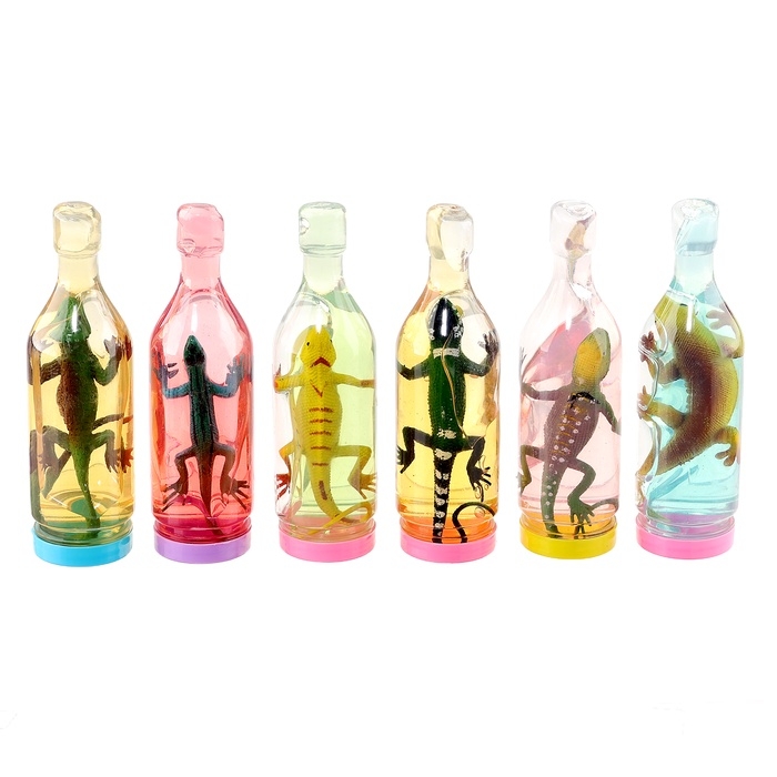 Лизун &laquo;Ящер в бутылке&raquo;, 13 см, цвета МИКС