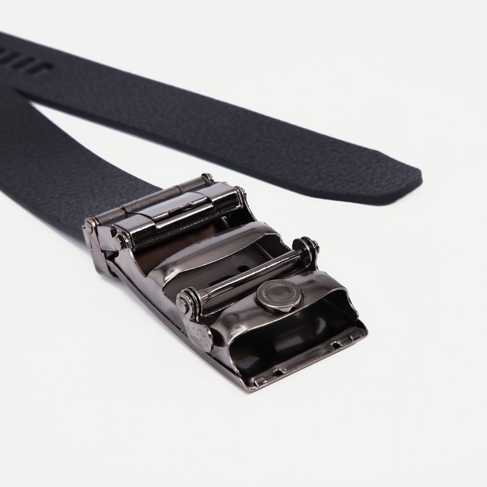 Ремень мужской, ширина 3,5 см, пряжка автомат, цвет чёрный Ремень мужской, ширина 3,5 см, пряжка автомат, цвет чёрный