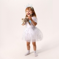 Карнавальный набор &laquo;Снежинка&raquo;: футболка, юбка, ободок, термонаклейка, рост 98&ndash;110 см