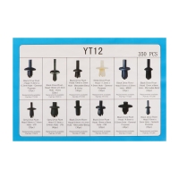 Клипсы и пистоны крепежные, 12 видов, набор 350 шт