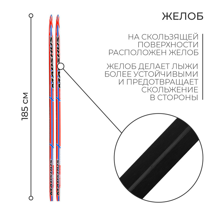 Лыжи пластиковые, 185 см, цвета МИКС Лыжи пластиковые, 185 см, цвета МИКС