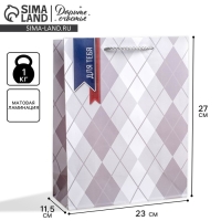 Пакет подарочный ламинированный вертикальный, упаковка, &laquo;Для тебя&raquo;, ML 23 х 27 х 11,5 см