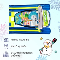 Снегокат &laquo;Тимка спорт Фиксики&raquo;, ТС4-1/Ф22, со спинкой и ремнём безопасности, цвет цвет лимонный/синий