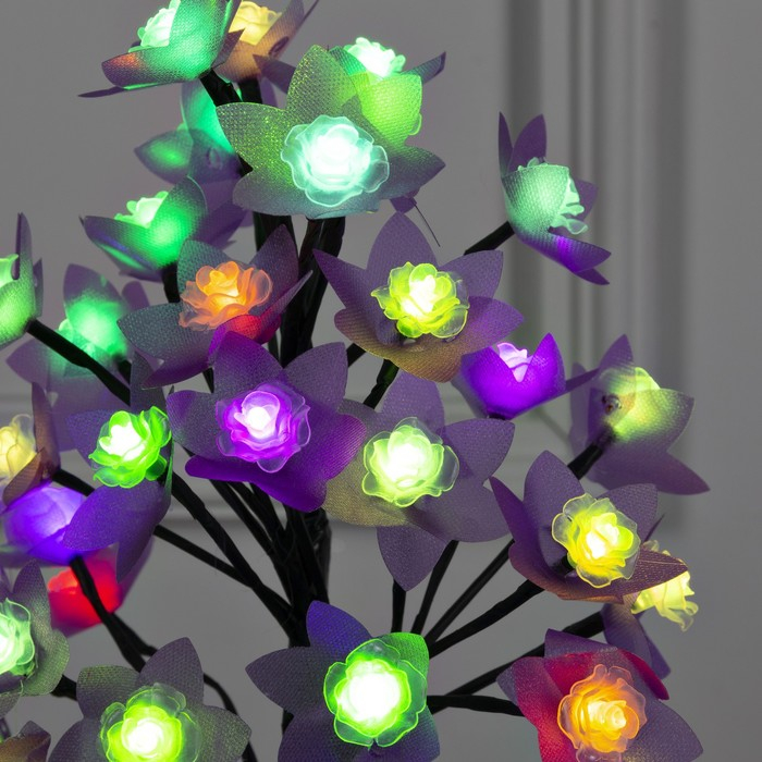 Светодиодный куст &laquo;Розы большие&raquo; 30 см, 32 LED, мигание, 220 В, свечение мульти (RG/RB)