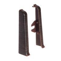 Торцевые (пара) для плинтуса 85мм "Деконика", 303 Венге темный Торцевые (пара) для плинтуса 85мм "Деконика", 303 Венге темный