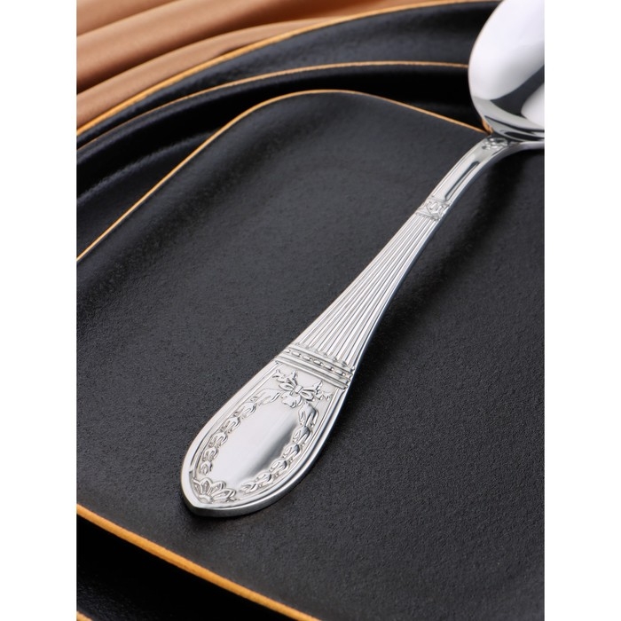 Ложка столовая «Беркли», длина 21 см, толщина 3 мм, цвет серебряный Ложка столовая «Беркли», длина 21 см, толщина 3 мм, цвет серебряный