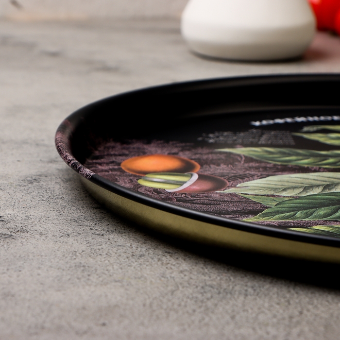 Поднос &laquo;Кофейное дерево&raquo;, 33 х 2 х 0,32 см, металл