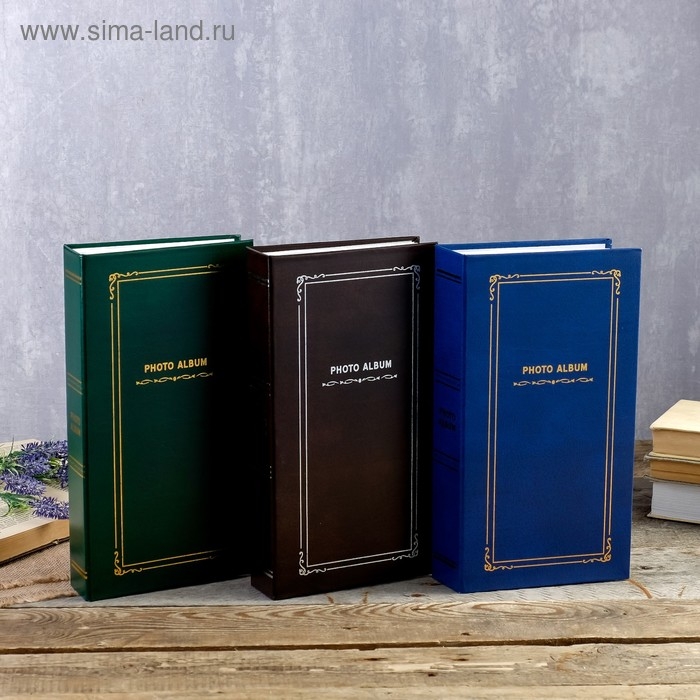 Фотоальбом на 300 фото 10х15 "Классика" кожзам, МИКС, 33х17,5х5,3 см