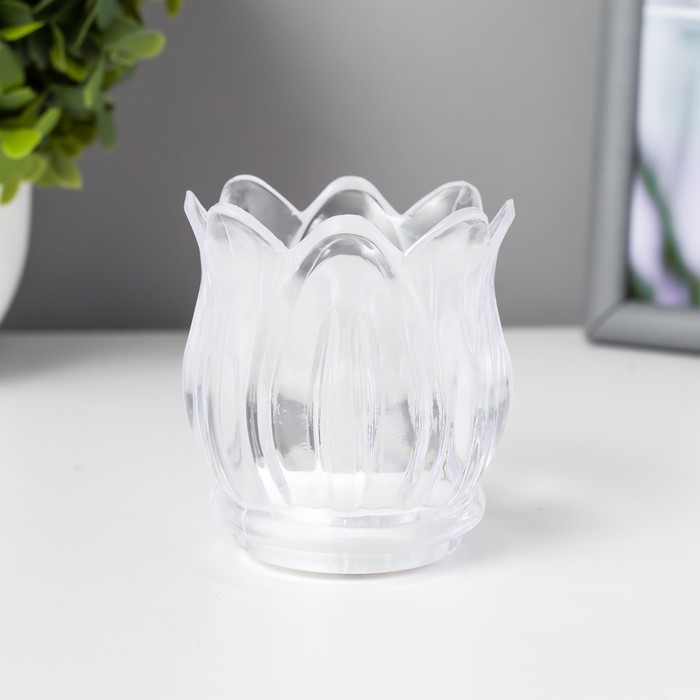 Ночник Ночник "Свеча" LED от батареек 3хAG13 белый 6,5х6,5х7 см RISALUX