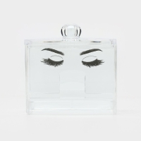 Органайзер для хранения ватных палочек &laquo;Глаза&raquo;, 10,5 х 9,5 см, прозрачный