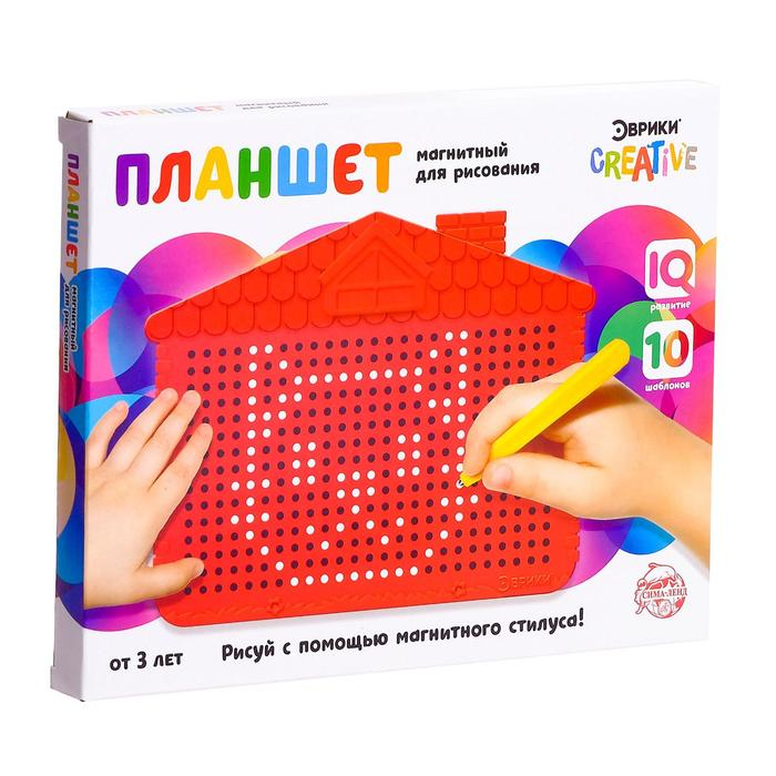 Планшет обучающий «Магнитное рисование», цвет красный, 375 отверстий Планшет обучающий «Магнитное рисование», цвет красный, 375 отверстий