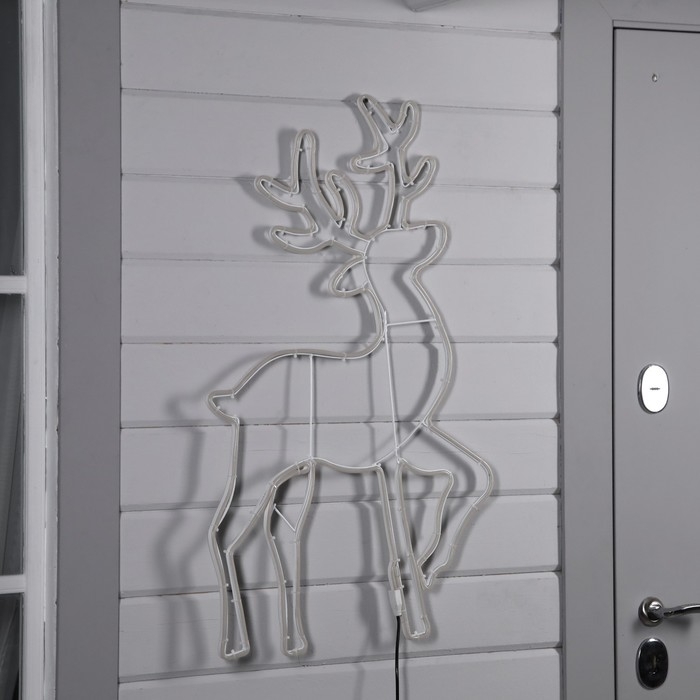 Неоновая фигура «Серебряное копытце», 55 × 92 см, 672 LED, 220 В, свечение тёплое белое Неоновая фигура «Серебряное копытце», 55 × 92 см, 672 LED, 220 В, свечение тёплое белое