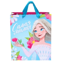 Пакет подарочный "Самая милая" 23х27х11.5 см, упаковка, Холодное сердце Пакет подарочный "Самая милая" 23х27х11.5 см, упаковка, Холодное сердце