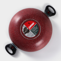 Казан, 4 л, d=28 см, стеклянная крышка, две съёмные ручки, цвет красный Казан, 4 л, d=28 см, стеклянная крышка, две съёмные ручки, цвет красный