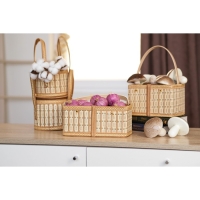 Корзина для хранения Доляна Nature, 19&times;14&times;12, бамбук