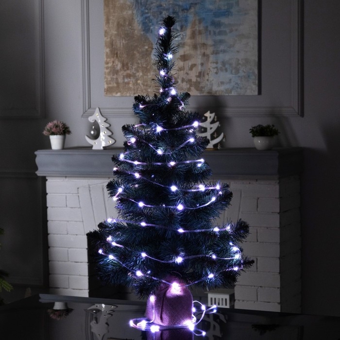 Умная гирлянда «Нить» 10 м роса, IP20, серебристая нить, 100 LED, управление с приложения, свечение RGB, USB Умная гирлянда «Нить» 10 м роса, IP20, серебристая нить, 100 LED, управление с приложения, свечение RGB, USB