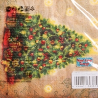 Новый год. Салфетки бумажные New Line Design &laquo;Ёлка&raquo;, 33х33 см, 3 слоя