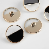 Набор пластиковых пуговиц на ножке, d = 25 мм, 5 шт, цвет чёрный Набор пластиковых пуговиц на ножке, d = 25 мм, 5 шт, цвет чёрный