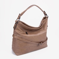 Сумка-мешок, отдел на молнии, наружный карман, цвет коричневый Сумка-мешок, отдел на молнии, наружный карман, цвет коричневый