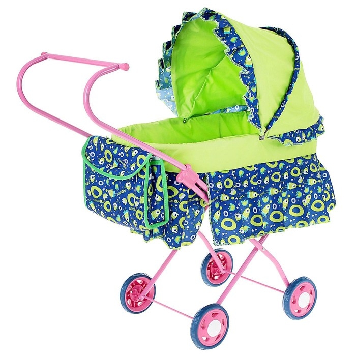 Коляска кукольная №11, цвета МИКС Коляска кукольная №11, цвета МИКС