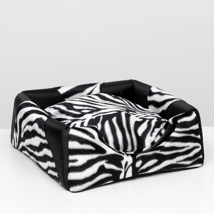 Дом-трансформер трапеция 43 х 43 х 34 см, расцветка зебра Дом-трансформер трапеция 43 х 43 х 34 см, расцветка зебра