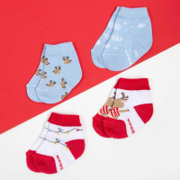 Набор новогодних детских носков Крошка Я &laquo;Оленёнок&raquo;, 4 пары, 12-14 см