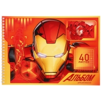 Альбом для рисования А4, 40 листов 100 г/м&sup2;, на пружине, Мстители