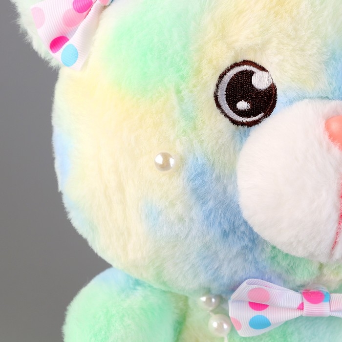 Мягкая игрушка «Медвежонок», с бусинками, 30 см, зелёный Мягкая игрушка «Медвежонок», с бусинками, 30 см, зелёный