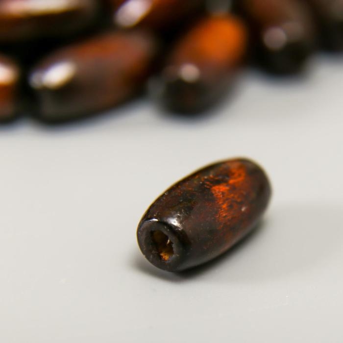 Набор деревянных бусин, 15х7мм, 70шт/упак, цв.коричневый Набор деревянных бусин, 15х7мм, 70шт/упак, цв.коричневый