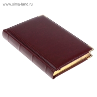 Ежедневник полудатированный А5+, 208 листов Boss, твёрдая обложка, искусственная кожа, золотой срез, коричневый Ежедневник полудатированный А5+, 208 листов Boss, твёрдая обложка, искусственная кожа, золотой срез, коричневый