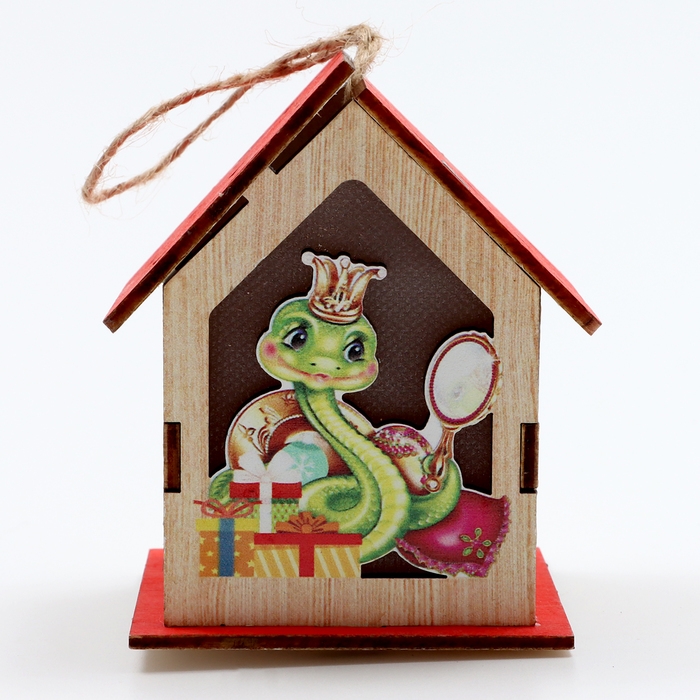 Декор с подсветкой «Дом с подарками», 6,5 × 6,5 × 8,5 см Декор с подсветкой «Дом с подарками», 6,5 × 6,5 × 8,5 см